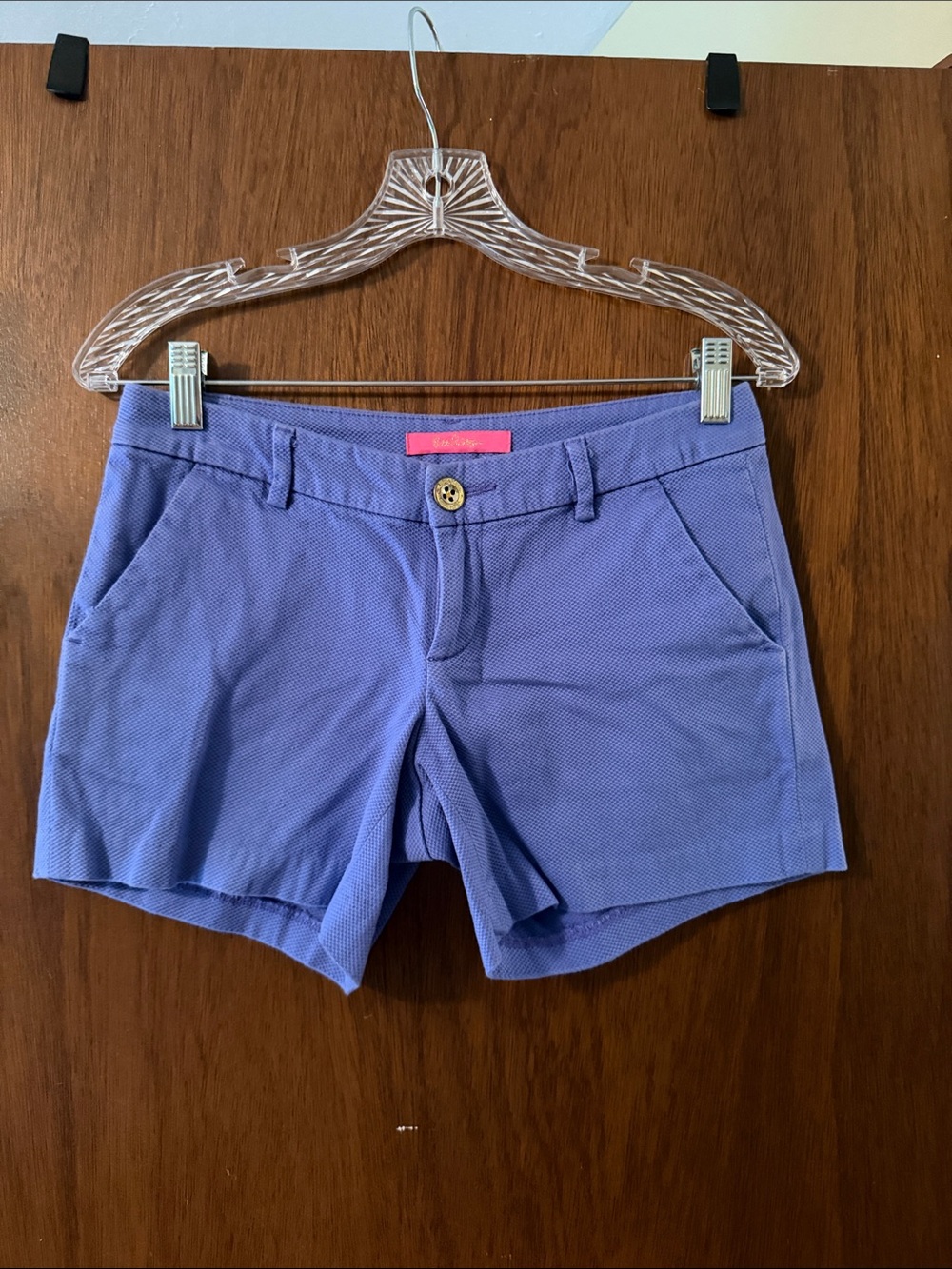 Lilly Pulitzer Lavender Tailored Cotton-Blend Shorts